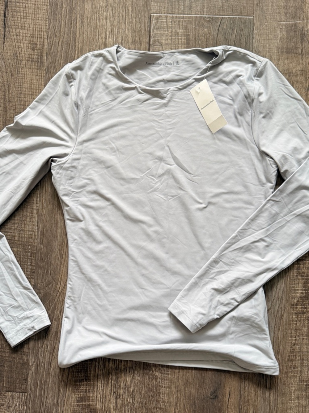 Abercrombie & Fitch Light Gray Crewneck Tee